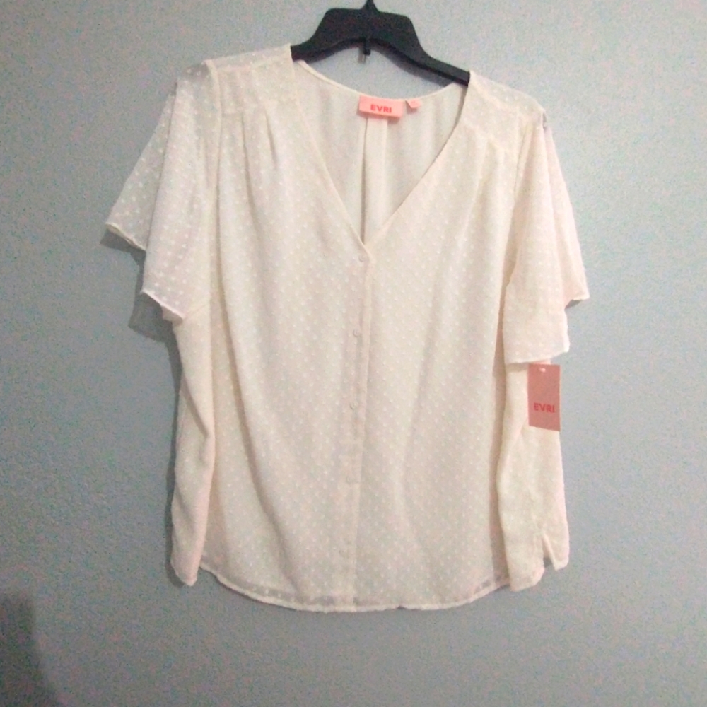 EVRI Dotted Faux Button Down